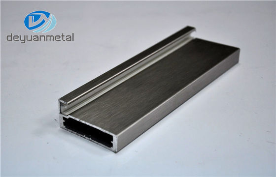 China 6063 Titanium Brushing Aluminium Extrusions Profiles For Windows And Doors supplier