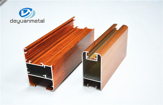 China Nature Color Wooden Grain Aluminium Door Frames Alloy 6063 ISO Approval supplier