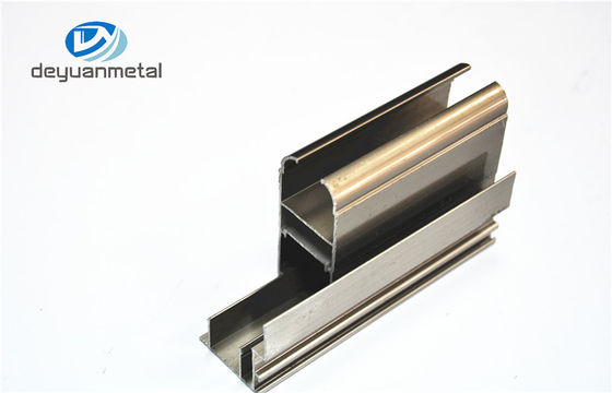 China 5.98 Meter Champagne Aluminum Door Profile Comply With EN755-9 supplier