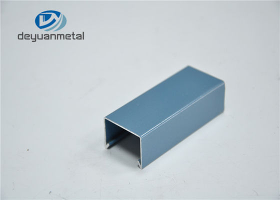 China 5.95 Meter Blue Powder Coated Standard Aluminium Profiles For Office Building supplier