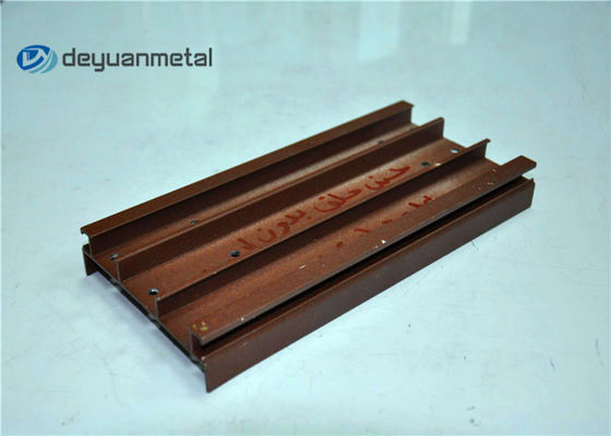 China Alloy 6063 Wood Grain Aluminum Profiles 5.98 Meter Length Customized Shape supplier