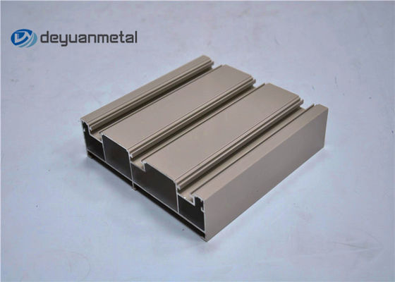 China Standard Tan Powder Coating Aluminum Extrusion Shapes With Alloy 6063-T5 supplier
