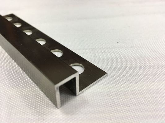 China Aluminium Tile Edging Strip , Punched Processing Aluminium Alloy Profile supplier