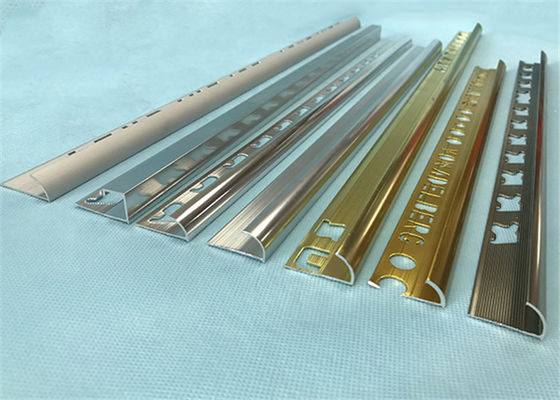 China 6063 6463T5 Aluminium Floor Trim Profiles With Bright Dip Polishing supplier