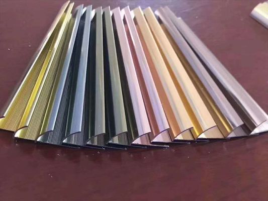 China 2.5m Alloy 6463 Aluminum Floor Trim Profiles U Channel supplier