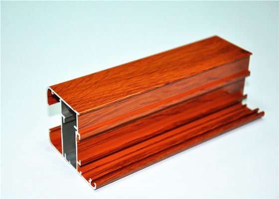 China Mill Finished Wood Grain Aluminum Extrusion Profiles supplier