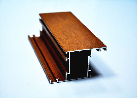 China Customized Powder Coating Wood Grain Aluminium For Window 6063 T5 supplier