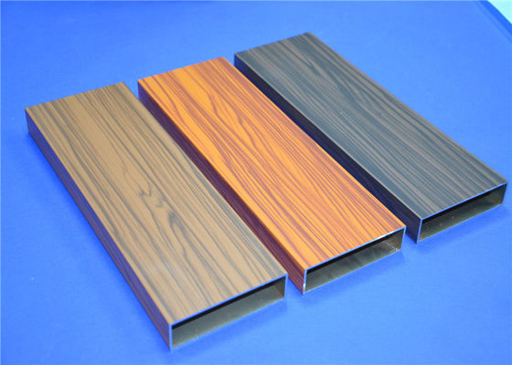 China 60 - 80U Wood Grain Aluminium Profile , Aluminum Window And Door Frame Profile supplier