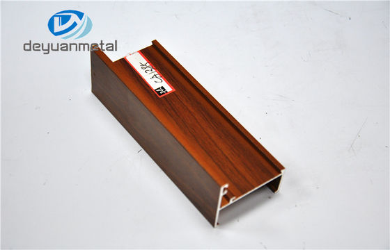 China Wood Grain  Aluminum Door Profile For Household And Office Room , 6063 T5 supplier