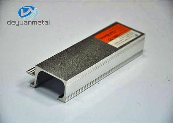 China Alloy 6063-T5 Silver Sand Blasting Aluminium Extrusion Profile For Cabinet Decoration supplier