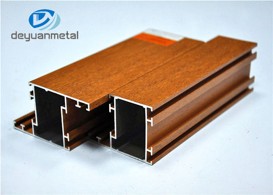 China Nature Color Wood Grain Aluminum Extrusion  / Aluminum Extrusion Framing Systems supplier