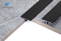 Kitchen Cabinet Aluminum T Profiles 7.5mm Height Oem Available Black Color For Floor Decoration