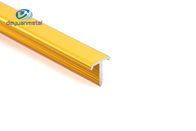 Rustproof Aluminum T Extrusion Profiles Oxidation Resistance 160Mpa Tensile Bright Gold
