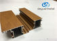 6063-T5 Aluminium Extrusion Profile For Residential Building With Wooden Color supplier