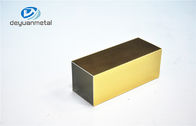 Polishing Golden Aluminium Extrusion Profile For Decoration With Alloy 6063