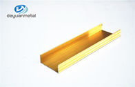 Golden Polishing Standard Aluminium Extrusion Profile For Official Decoration