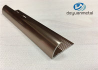 6063 T5 Aluminium Extrusion Profile Metal Transition Strips For Flooring With Polishing Bronze