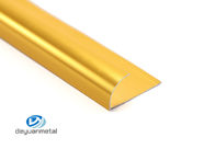 T6 Aluminium Corner Profile 12mm Electrophoresis Treatment Golden