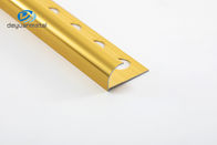 6063 Aluminum Corner Profiles Round Shape Gold Color For Wall Trimming