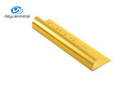 6063 Aluminium Edge Trim Profiles Round Shape Gold Color For Wall Trimming