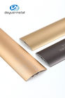Custom Size Aluminium Flooring Profiles Gold Color Anodized Surface Treatment