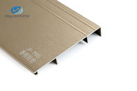 T5 Aluminium Skirting Board 6063 Floor Skirting Surface Treament Brushed Bright Black Color