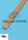 Golden Aluminum T Profiles Covering Width 8mm High 2.5mm
