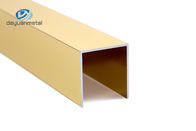 0.8mm Thickness Aluminum U Profiles Electrophoresis Treatment For Wall And Floor Decoration