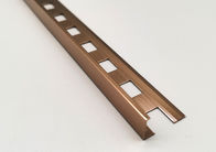 L Shaped Aluminium Extrusion Straight Edge Tile Trim With Holes 10mm Height