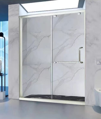 One Fixed One Sliding Aluminium Shower Door 1.9M Height 1.8M Width Polishing