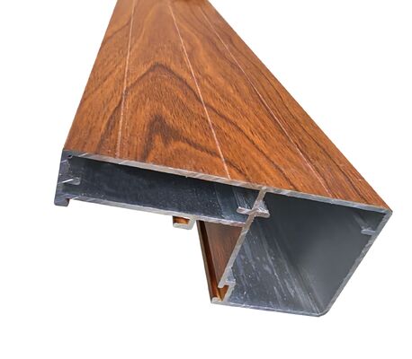 Aluminium Casement windows profiles with wooden grain for Latin American market
