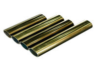Polishing Gold and Champagne Aluminium Profile , 6063-T6 Aluminum Tube