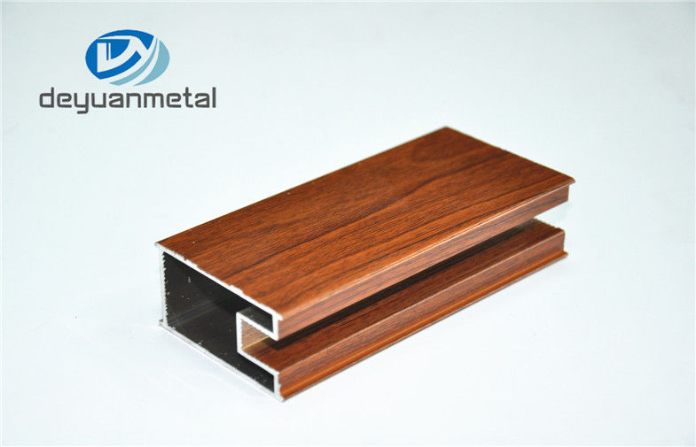 Doors And Window Aluminium Profile , Wood Grain Aluminum Structural Shapes