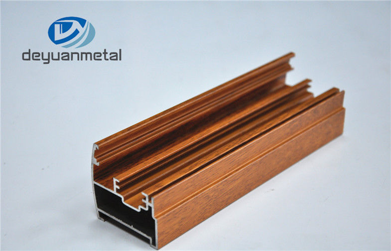 Lightweight Wood Grain Aluminum Profiles Systems With Electrophoresis / Sand Blasting