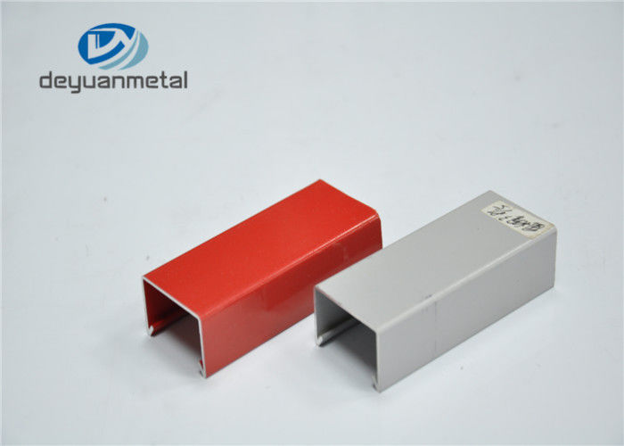 Red Powder Coating Aluminium Standard Profiles Sliding Open Style GB/75237-2004