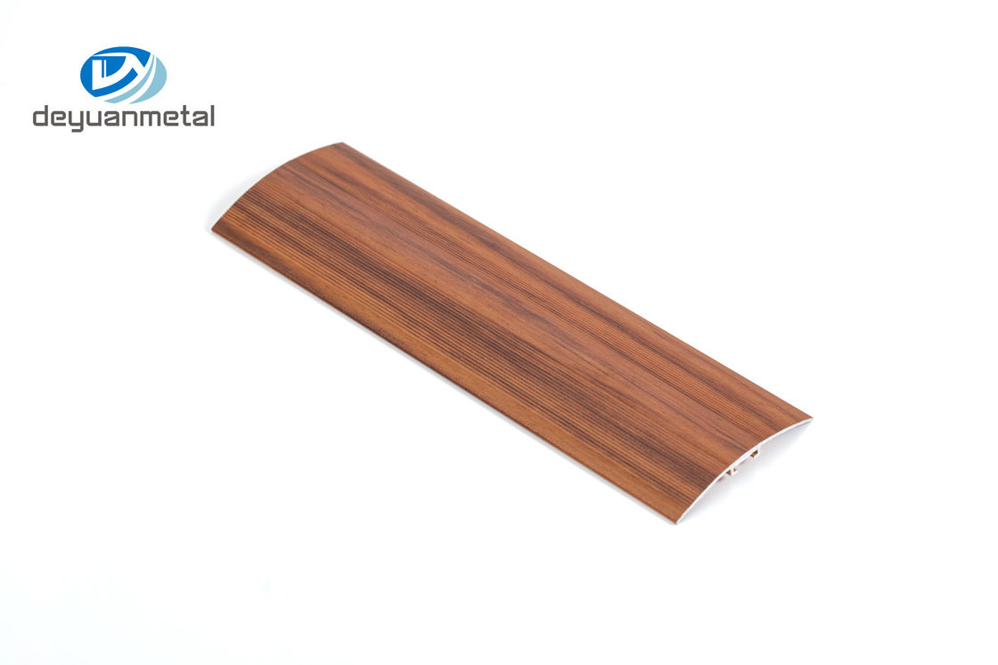 2mm Thickness Aluminium Floor Edge Trim Surface Treatment Wood Grain Anti Slip