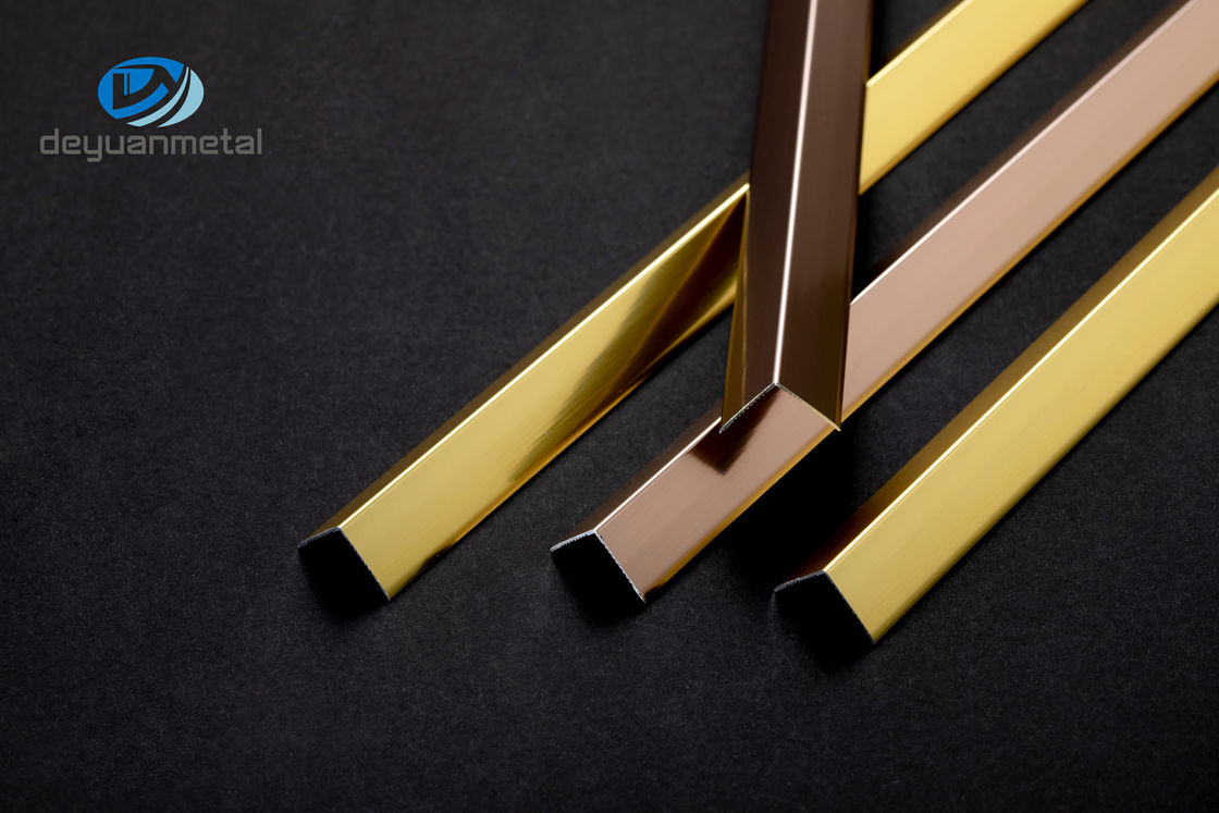 Trim Angle L Type Aluminium Profile 0.8-1.5mm Thickness T5 T6 gold color