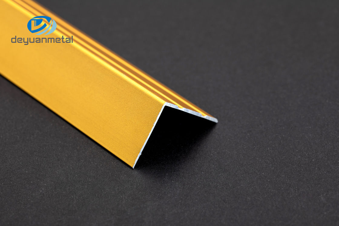 6063 Aluminium L Profiles 1.5mmx2mm rustproof Anodized For Decoration Trim Angle