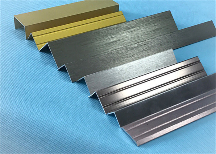 Customized Length Aluminium Floor Strips / Aluminum Extrusion Trim For Ceramic Decoration