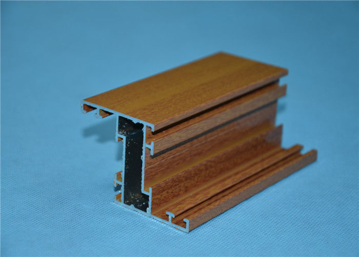 Powder Coated Standard Wood Grain Aluminium Extrusion Profiles 6063-T5