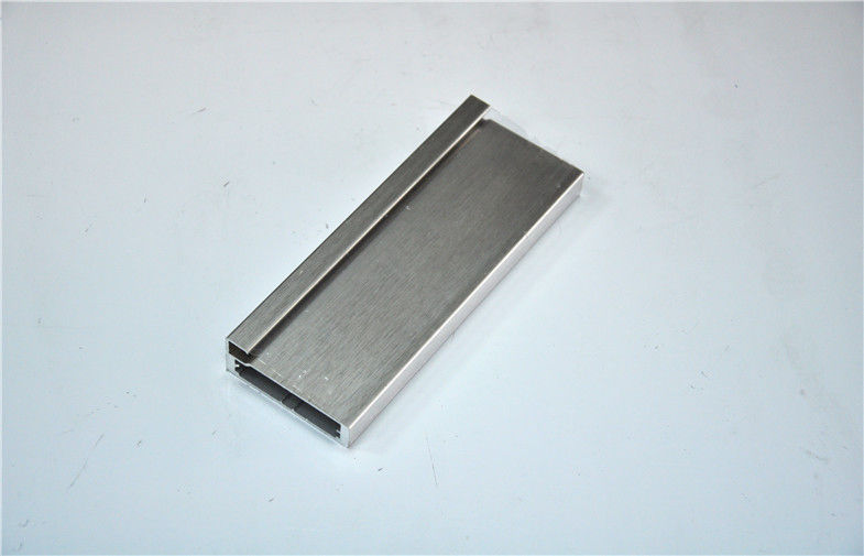 Silver Brushed Aluminium Extrusion Profiles For Decoration , 6063-T5