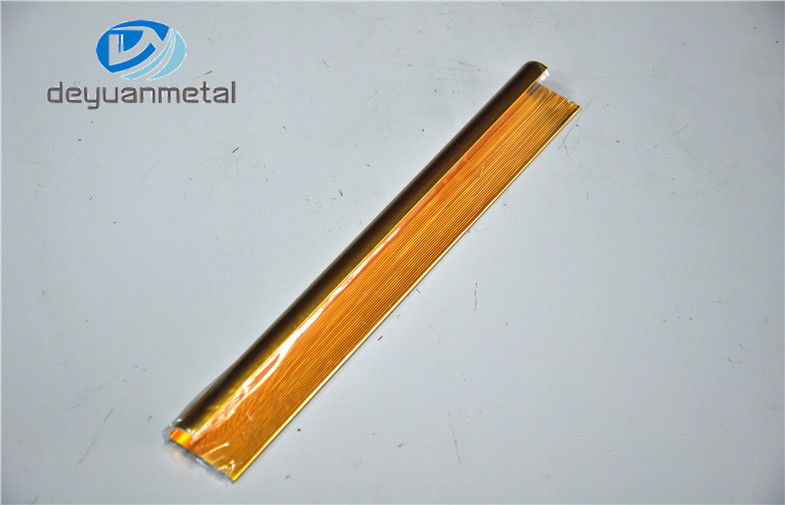 6060 T5 gold Polishing  Aluminum Extrusions Profile For Floor Strip  , GB/75237