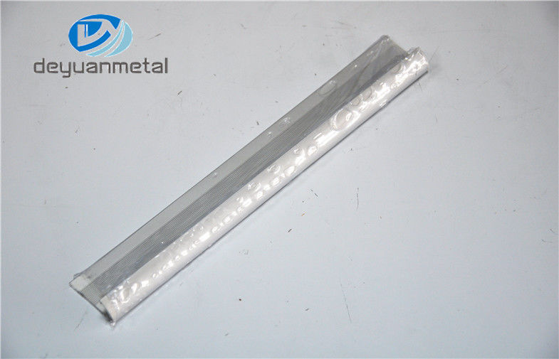 6060 T5 / T6 Silver Polishing Aluminum Extrusion Profile For Floor Strip