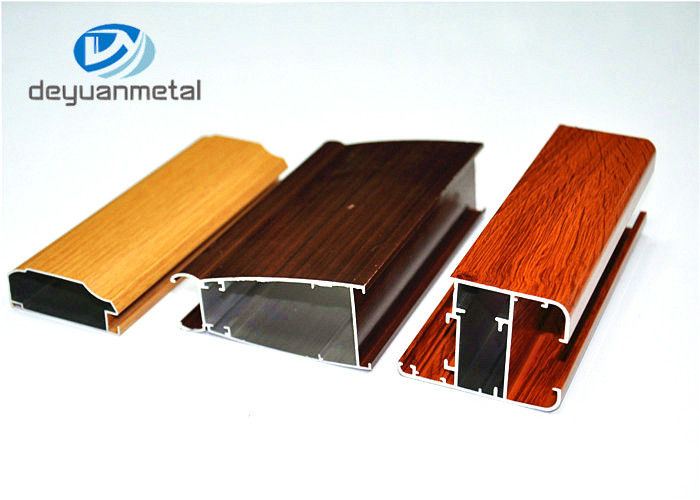 Different Color Household Wood Grain Aluminum Profiles Long Using Life