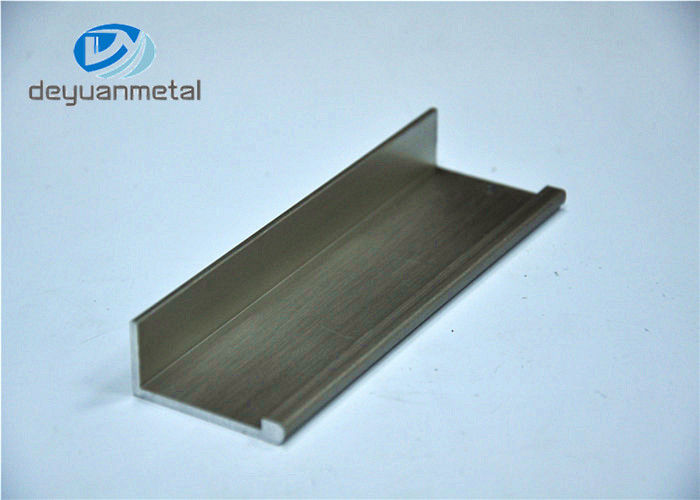 2 Meter Alloy 6063-T5 Silver  Brushed Aluminium Extrusion Profile For Cabinet