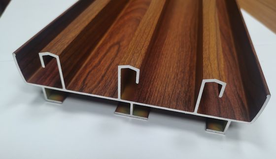 Wooden Grain Aluminium Sliding Window And Door Profile With Three Tracks