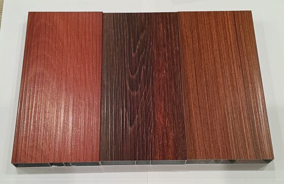 6063 Aluminium Extrusion Profiles with Wooden Grain with texture Custom made